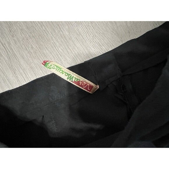 1970s Vintage Vera Maxwell Black Suede Knee Length Skirt Size 2 - Picture 4 of 9